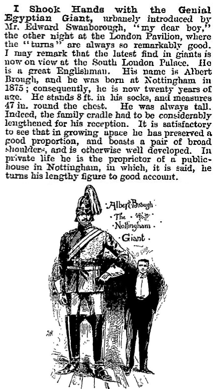 Albert Brough - The tallest man Nottinghamshire
