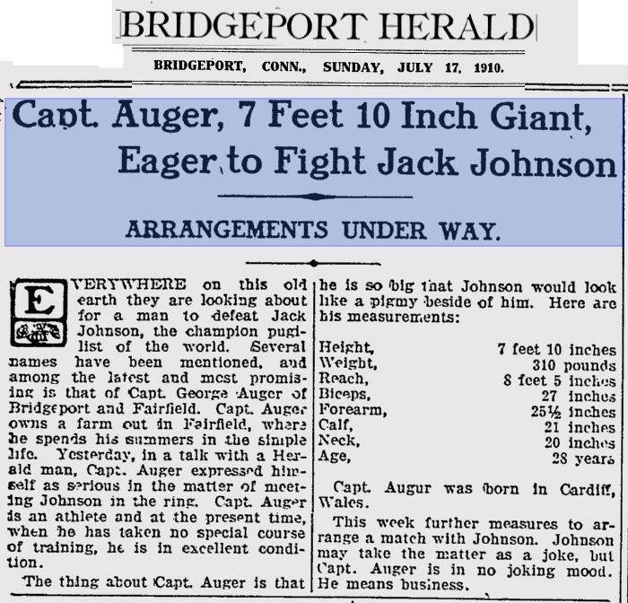 George Auger - The Cardiff Giant The tallest man Wales