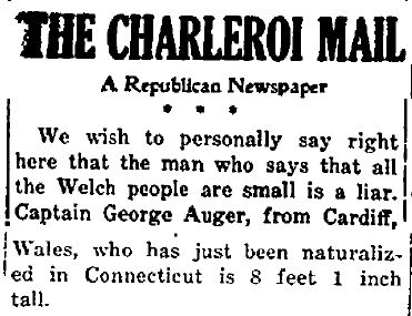George Auger - The Cardiff Giant The tallest man Wales