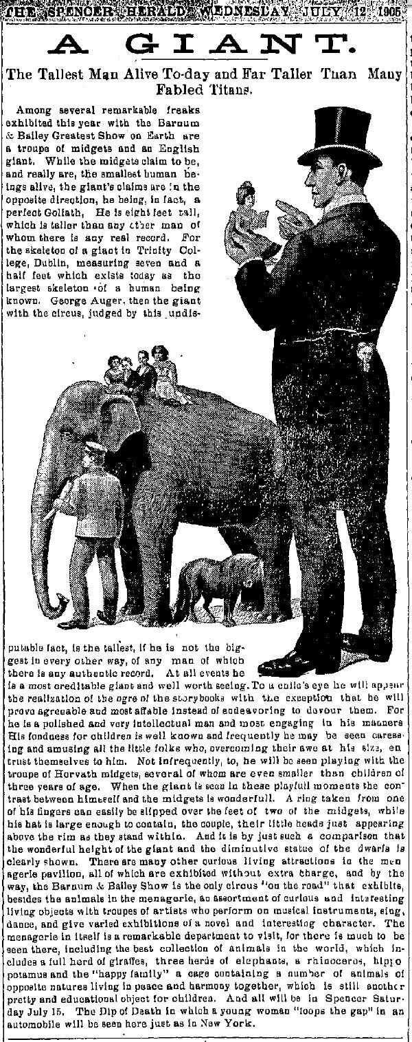 George Auger - The Cardiff Giant The tallest man Wales