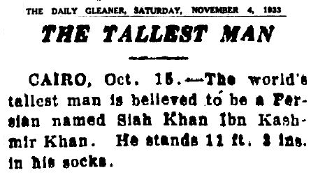 Siah Khan - Kashmir Khan The tallest man Iran Persia